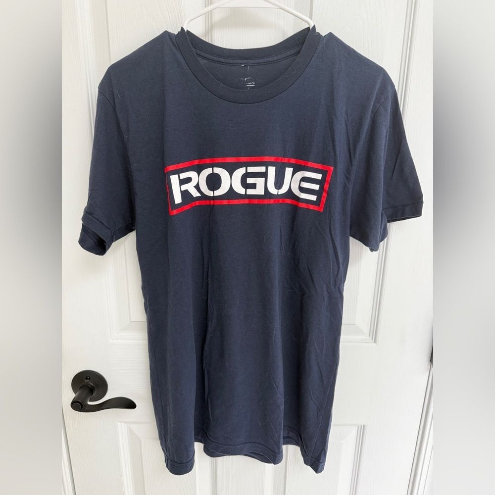 Rogue Logo Don't Tread On Me Snake Stars Dark Blue T-Shirt Men's Size M
